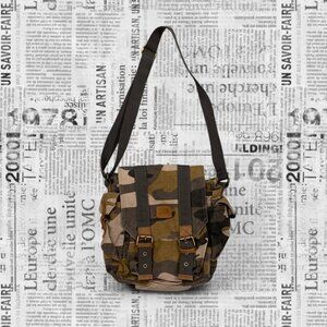 TSD Brand Camo Canvas Messenger Bag